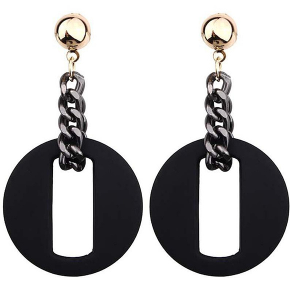 Zara Jewelry - Zara Geometric resin chain Dangle Earrings